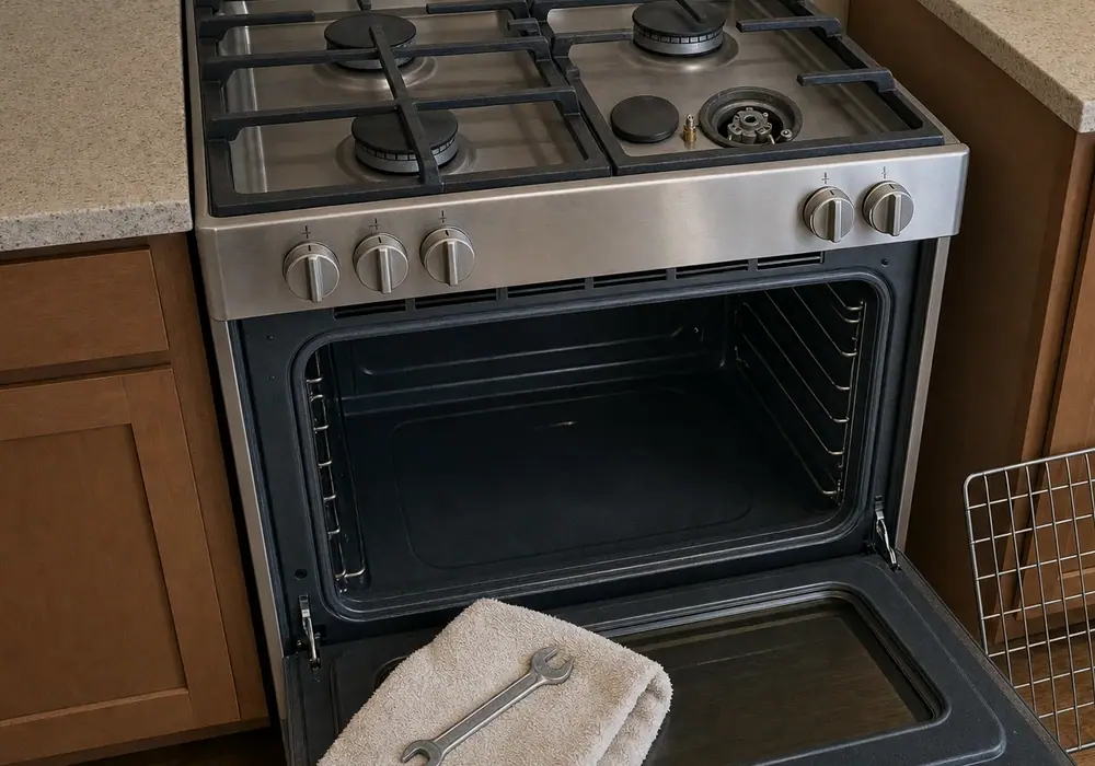 Work in a Hillcrest kitchen — panels off, readings taken before anything is quoted